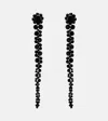Simone Rocha Drip Embellished Drop Earrings In Black