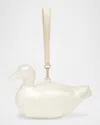 Simone Rocha Duck Pearly Crossbody Bag In Pearl