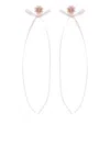 Simone Rocha Bow Ribbon Stud Earrings In Pale Pink