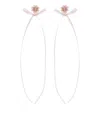 Simone Rocha Bow Ribbon Stud Earrings In Pale Pink