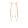 Simone Rocha Pink Bow Ribbon Drip Earrings In Pink