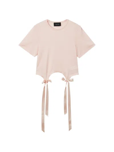 Simone Rocha Easy Bow-detail T-shirt In Pink