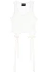 Simone Rocha White Easy Tank Top In Bianco