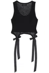 Simone Rocha Tie The Hem Vest In Black