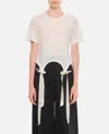 Simone Rocha Easy T-shirt W/ Bow Tails In Neutral