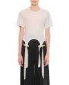 Simone Rocha Off-white Bow Tail Easy T-shirt In White