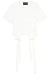 SIMONE ROCHA EASY T-SHIRT WITH BOW TAILS