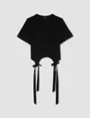 Simone Rocha Easy T-shirt With Bow Tails In Black