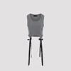 Simone Rocha Easy Tank Top Featuring Bow Tails In Gray