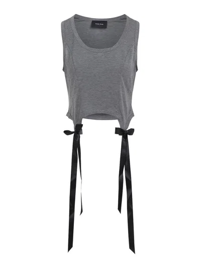 SIMONE ROCHA EASY TANK TOP WITH BOW TAILS