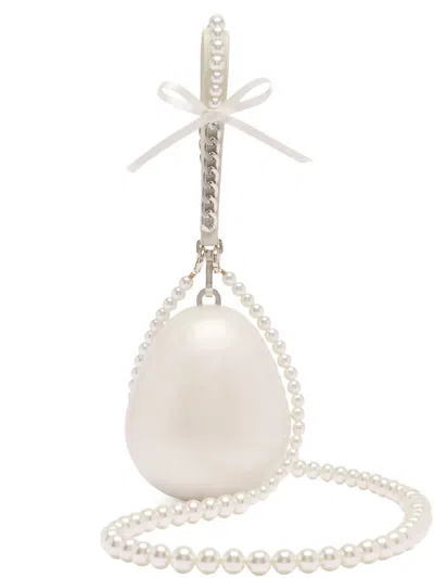Simone Rocha Egg Clutch Bag In White