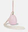 Simone Rocha Egg Micro Leather-trimmed Crossbody Bag In Pink