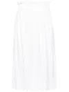 Simone Rocha Elasticated Gathered Ruffle Skirt In White