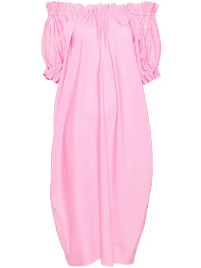 Simone Rocha Gerafftes Tulpenkleid Mit Stretchbund In Rosa