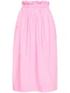 Simone Rocha Elasticated Gathered Ruffle Tulip Skirt In Pink