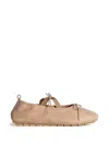 Simone Rocha Elasticated-strap Ballet Flats In Brown