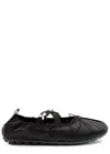 Simone Rocha Embellished Ballerina Grip Satin Flats
