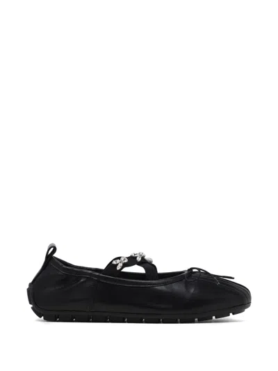 Simone Rocha Embellished Ballet Flats In Black