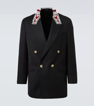 Simone Rocha Embellished Blazer In Black