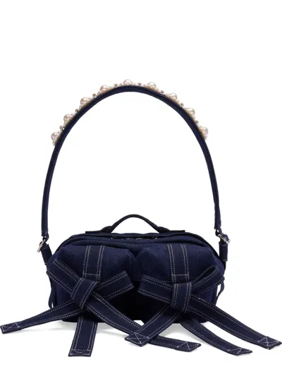 Simone Rocha Embellished Bow Bag In Blue