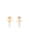 Simone Rocha Petite Bow Cluster Earrings In Gold