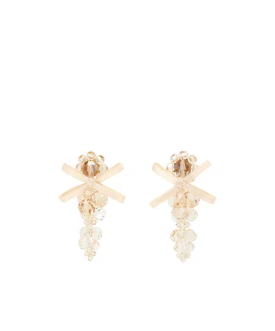 SIMONE ROCHA EMBELLISHED BOW EARRINGS