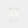 SIMONE ROCHA EMBELLISHED BOW HAIRCLIP - SIMONE ROCHA - SATIN - BEIGE