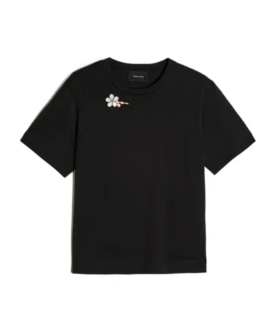 Simone Rocha Embellished Boy T-shirt In Black
