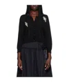 Simone Rocha Embellished Cardigan In Black