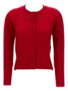 Simone Rocha Red Embellished Cashmere Cardigan In Red