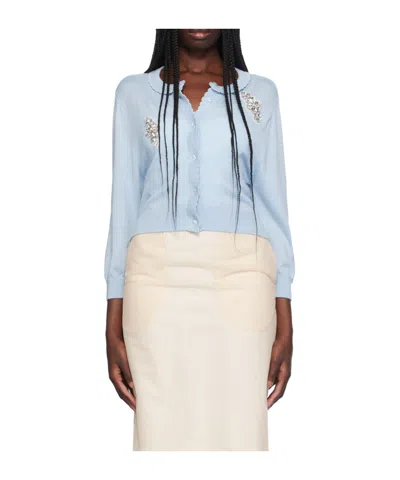 Simone Rocha Embellished Cardigan In White