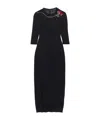 Simone Rocha Embellished Carnation Fitted Mesh Dress In Multi