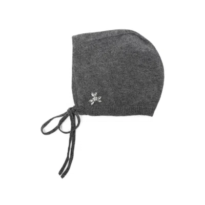 Simone Rocha Embellished Cashmere Bonnet In Grey