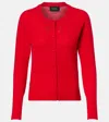 Simone Rocha Embellished Cashmere Relaxed Cardigan In Red