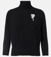 Simone Rocha Embellished Cashmere Turtleneck Sweater In Black