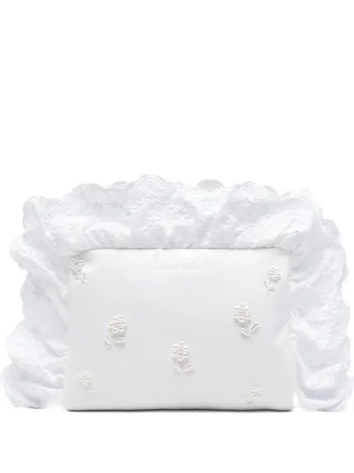 Simone Rocha Embellished Clutch Bag In White