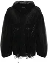Simone Rocha Embellished Lace-up Tulle Corset In Black
