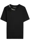 Simone Rocha Embellished Cotton Jersey T-shirt In Black