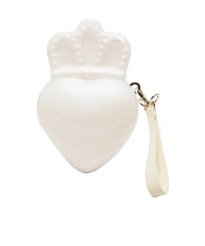 Simone Rocha Embellished Crossbody Claddagh Bag In White