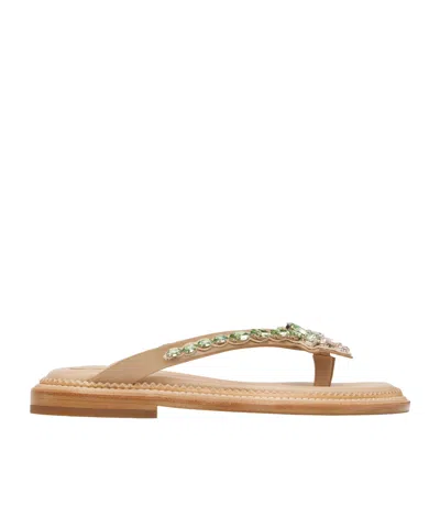 SIMONE ROCHA EMBELLISHED FLOWER FLIP-FLOPS