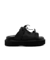 Simone Rocha Embellished Ghillie Sandals In Black