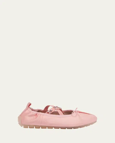 Simone Rocha Embellished Grip Ballerina Flats In Pink