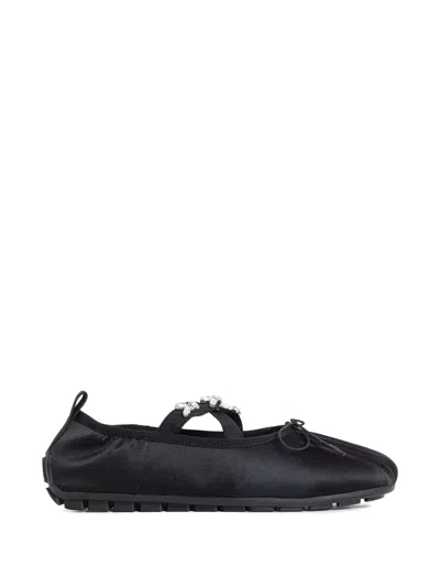 Simone Rocha Embellished Grip Ballet Flats In Black