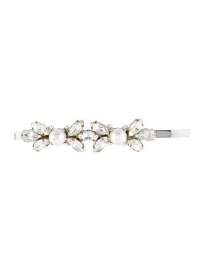 Pre-owned Simone Rocha Embellished Hair Clip In Silver