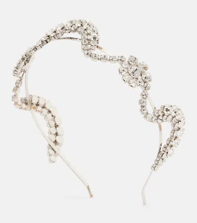 Simone Rocha Embellished Headband In Silver