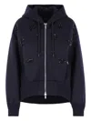 Simone Rocha Embellished Hooded Jacket In Blue