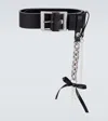 Simone Rocha Embellished Leather Belt In Black