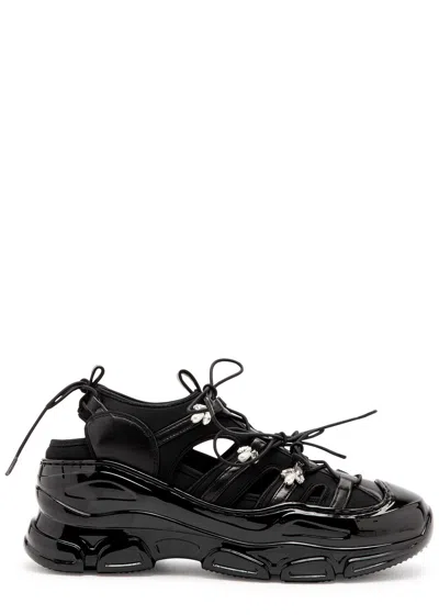 Simone Rocha Hybrid Tracker Sneaker In Black