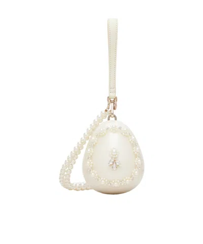 Simone Rocha Embellished Pearl Shoulder Bag In Neutral