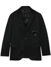 Simone Rocha Embellished Plunge Blazer In 黑色